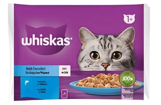 Whiskas Balık Favorileri Kedi Pouch  Somonlu 340 GR